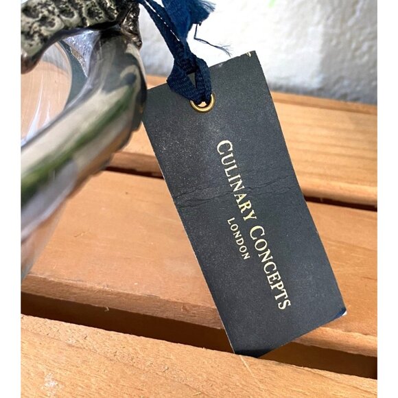 Culinary Concepts London Silver Plated Octopus Embedded Clear Bowl With Tags - Picture 3 of 15